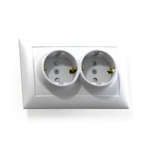 Розетка 2-м СП Селена РС16-401 16А IP20 с заземл. защ. шторки бел. Кунцево 8122 Розетка 2-м СП Селена РС16-401 16А IP20 с заземл. защ. шторки бел. Кунцево 8122